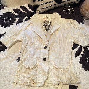 Adorable Cotton Blazer Top
